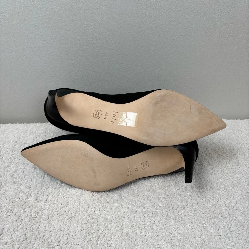 Joie Boots 39.5‎ (9.5) black Ralti Suede Leather Ankle Heeled Pull On Bootie